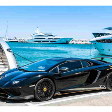 Черный Lamborghini 