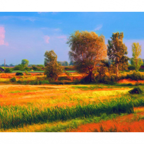 Пейзаж акварелью