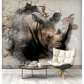 Носорог в стене