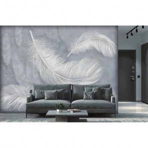 Белые перья 270х400 см