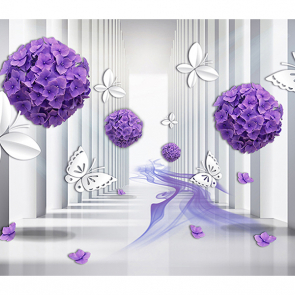 Фиолетовые шары из цветов