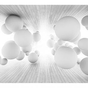 Фотообои 3д белые шары