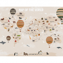 Детская карта мира с шарами