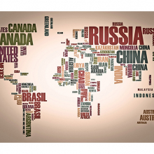 Карта мира из слов