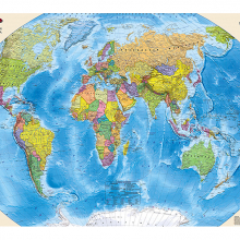 Карта мира на глобусе