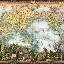 Карта мира и звери