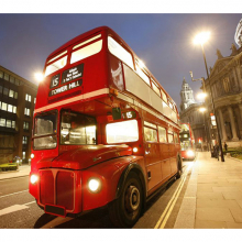 Лондонский автобус вечером