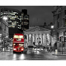 Автобус в Лондоне ночью