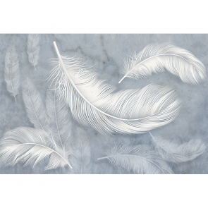 Белые перья 270х400 см