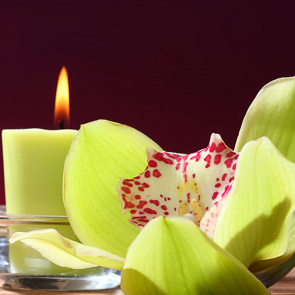 Орхидея и свеча