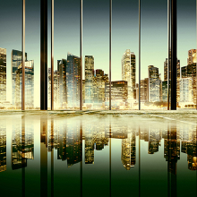 Отражение города