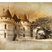Замок в ретро стиле